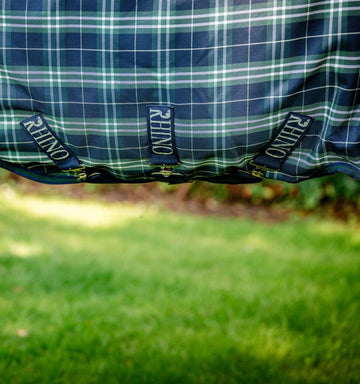 Horseware Ireland Rhino Wug Turnout - Hunter Check / Navy & Green (0g)